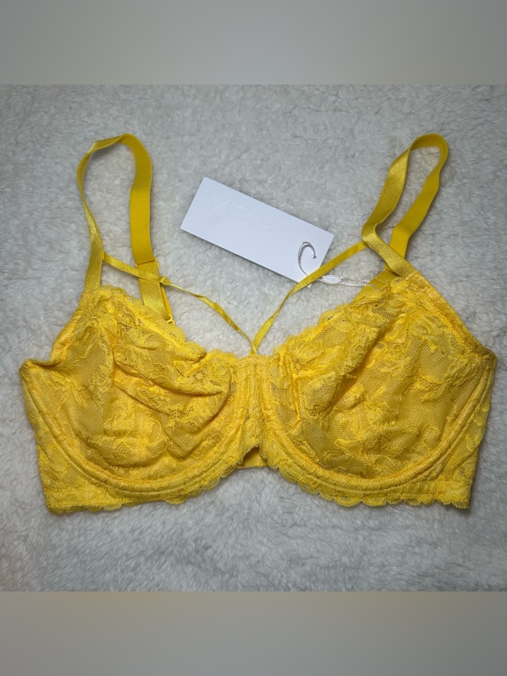 HSIA Pretty In Petals Unlined Strappy Lace Bra 34D NEW